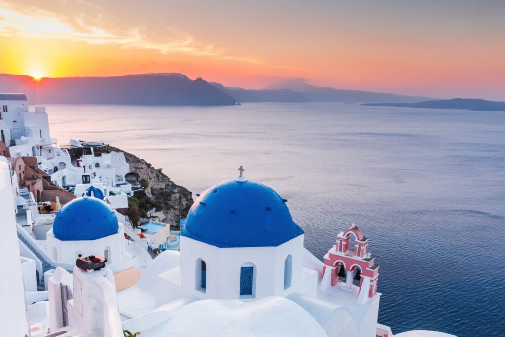 White houses, blue domes, and breathtaking views on Santorini"