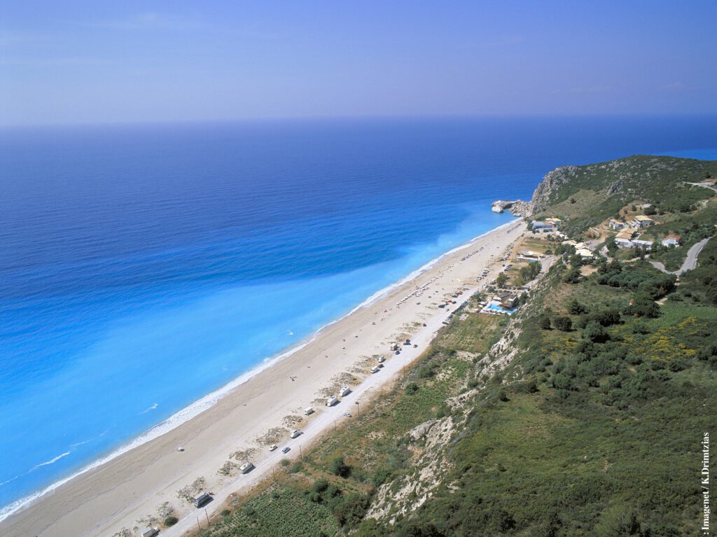 Glorious long beaches on the Ionian Islands in Greece